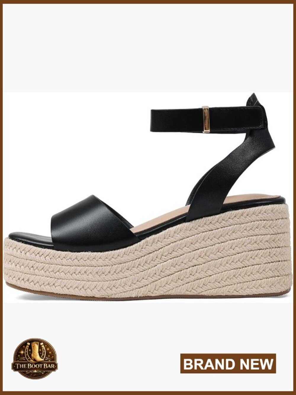 Espadrille Platform Wedge Sandals with Adjustable Ankle Strap